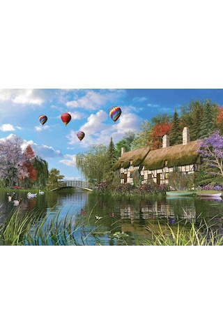Ks Games 1000 Parça Puzzle The Old River Cottage