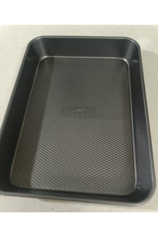 Derin Teflon Fırın Tepsisi 37x27 Cm Açık Gri
