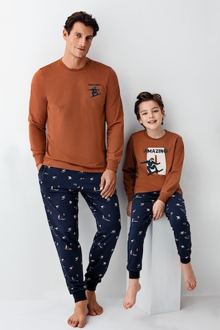 Arnetta Erkek Çocuk Kahverengi Pijama Takımı Ar3516-c-v1