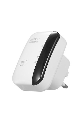 Yaleker Ev İçi 300m Wifi Sinyal Güçlendirici, Kablosuz Repeater, Sinyal Genişletici, Beyaz, İngiliz Standardı