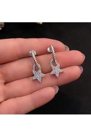 Stela Halka Yıldız Gümüş Küpe