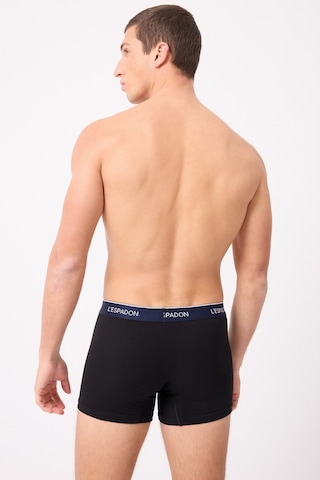 L'espadon Maritime Elite Koleksiyonu Elastik Konforlu Bel Bantlı Çizgili Erkek Trunk Boxer-3237 Siyah