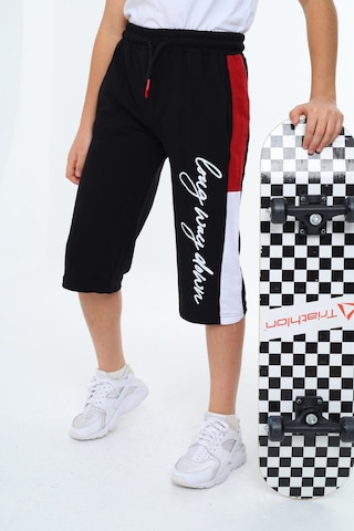 Erkek Çocuk Garni Detaylı Kapri Alt 12204 Siyah