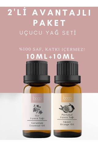 Boco Born In Cosmetics Itır + Portakal Saf Aromaterapi Uçucu Yağı 2 x 10 ML