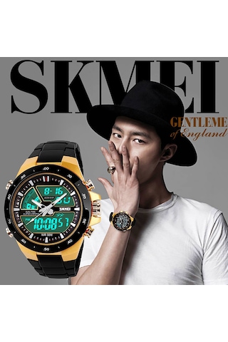 Leezsing Zamanı Yakalayan Şık Spor Saati: Suya Dayanıklı, Moda Tasarım, Altın Ve Siyah Kombinasyonlu Çok Renkli