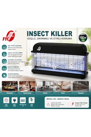 Elektrikli Sinek Öldürücü 43 Wt 65 28 Cm Siyah Sineklik