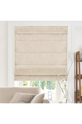Rmbf3164 Kablosuz Katlamalı Tonlar, Çapraz Modern Kumaş Şelale Pencere Rulosu İşlemi, 78,9 Cm G X 162,2 Cm Y, Belç Genel