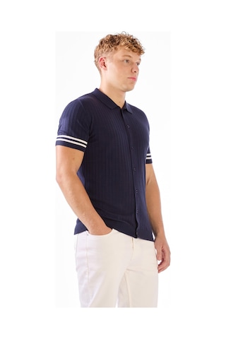 Dufy Fitilli Polo Triko Tshirt Lacivert