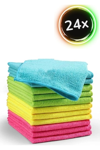 Wilma Secret Çok Amaçlı Mikrofiber Temizlik Bezi 120 Adet 30 30 Cm - Mutfak Bezi, Araç Bezi Şeffaf