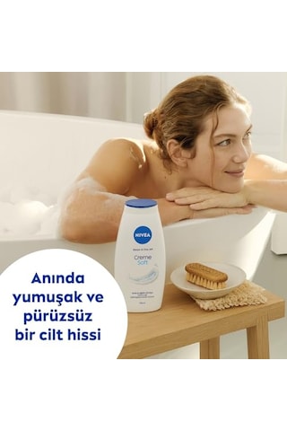 Nıvea Creme Soft Kremsi Dokunuş Banyo Ve Duş Jeli 500 Ml, Pro-vitamin,badem Yağı, Nemlendirme Acai Üzümü