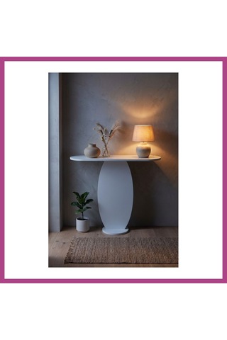 Gees Global Dresuar Modern Dekoratif Antre Konsolu Giriş Hol Koridor Salon Konsol Masası 7033 Beyaz Gbzs
