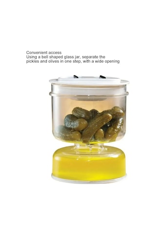 Geeksen "pratik Saklama Kavanozu - Hava Geçirmez Kapaklı, Islak-kuru Ayırma Özellikli" Şeffaf