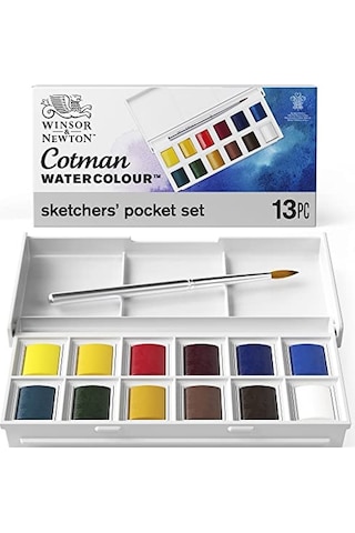 Cotman Sketchers Pocket Box 1/2 Tablet 12li Sulu Boya Genel