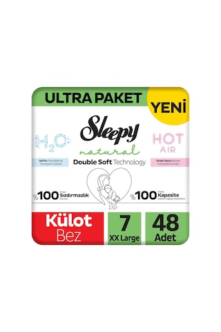 Sleepy Natural Double Soft Ultra Paket Külot Bez 7 Numara Xxlarge 48 Adet