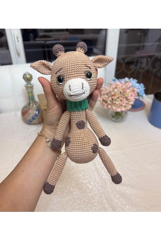 Zürafa Amigurumi Uyku Arkadaşı 26-27 Cm 26 Cm