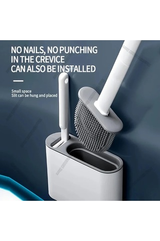 Liangmei Ölü Köşe Olmadan Silikon Yumuşak Saç Tuvalet Temizleme Ahşap