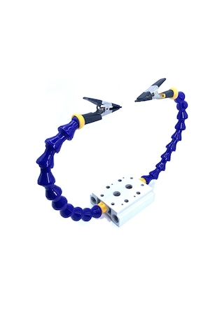 Aubyhe Alüminyum Alçı Pcb Tamiri İçin Esnek Kollü Yardımcı Araç - İki Kollü Kaynak Tutucu