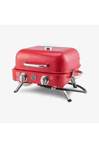 Kenmore Masa Üstü Gazlı Barbekü Kırmızı Kırmızı