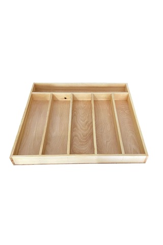 Ayfiwood 50x45 Cm Kepçelik Çekmece Içi Doğal Ahşap 6 Bölmeli Kepçe,tahta Kaşık,maşa, Organizer 50x45cm