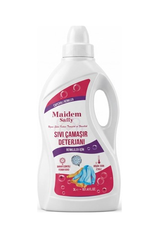 Maidem Saffy Sıvı Çamaşır Deterjanı Renkli 3 Litre 3 L