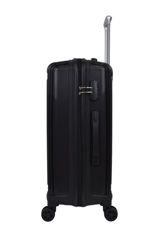 Elatae Premium Polipropilen Orta Boy Kırılmaz Valiz Siyah V303 Siyah