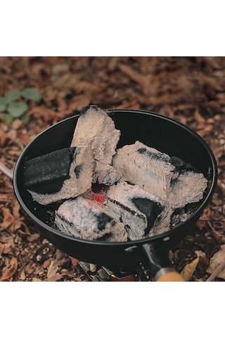 Xindoker Kışlak Mini Taşınabilir Mangal Ocağı, Hızlı Ve Güvenli Kömür Ateşleyici, Isı Yalıtımlı Ahşap Kolu İle Dış Mekan Kamp Fırını Çok Renkli