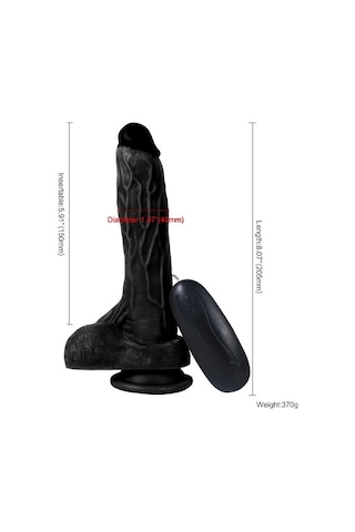 Hızlı Express Xise 10 Titreşimli Realistik Zenci Vibratör Vantuzlu Dildo 20 Cm