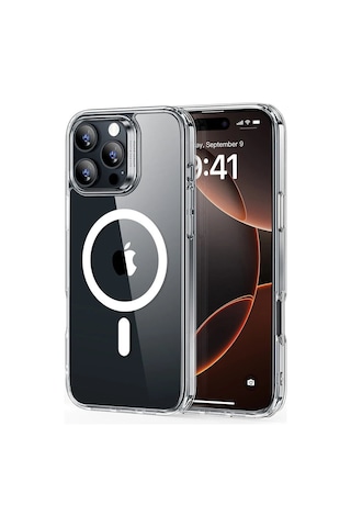 Esr Apple Uyumlu iPhone 16 Pro Kılıf + Ekran Koruyucu Set Halolock Magsafe Classic Hybrid Silikon Şeffaf