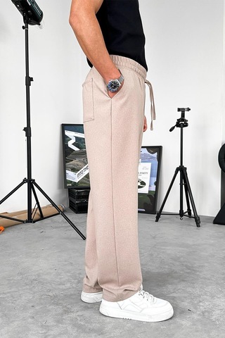 Taş Dokulu Soft Jogger Pantolon Taş