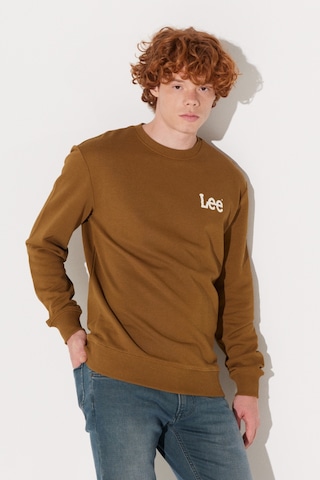 Lee Regular Fit Normal Kesim %100 Pamuk Bisiklet Yaka Tarçın Sweatshirt L81MRF84 Tarçın