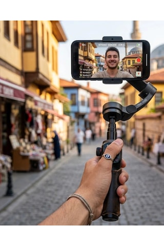 Telefon Gimbal Stabilizer Video Sabitleyici Vlog Çekim Aparatı