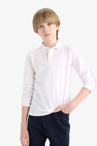Defacto Erkek Çocuk Polo Yaka Pike Uzun Kollu Tişört L0288a625auwt34 Beyaz