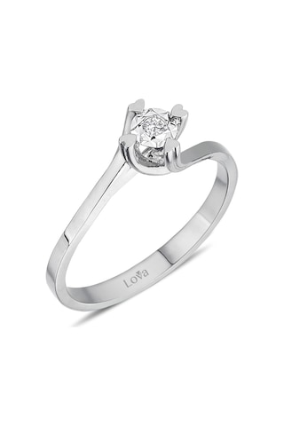 Lova 0,30 Karat Efektli Pırlanta Tektaş Yüzük - 1070097