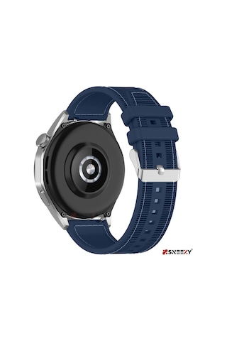 Sneezy Huawei Watch Gt Runner-sport 46mm- Gt2 E 22mm Uyumlu Dikiş Desenli Dokuma Silikon Kordon