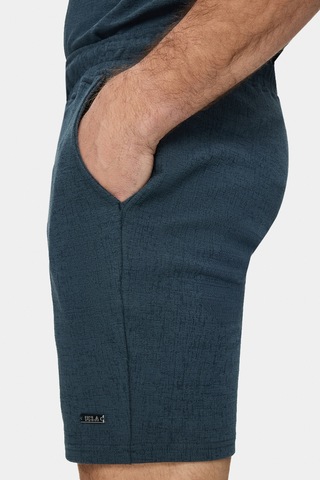 Barry Lacivert Metal Logolu Krinkıl Hafif Kumaş Standard Fit Erkek Örme Şort Lacivert