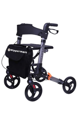 Katlanabilir Taşıma Sepetli Tekerlekli Yürüteç Walker Rolatör