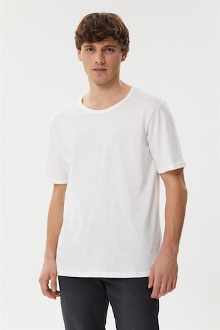 Lee Cooper Thomas Erkek Oversize Bisiklet Yaka T-Shirt Off Beyaz-14722 Beyaz