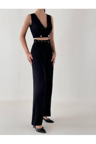 Kadın Ceket Takım İkili Takım Siyah