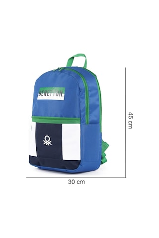 Benetton Okul Sırt Çantası 3 Bölmeli Mavi 04275