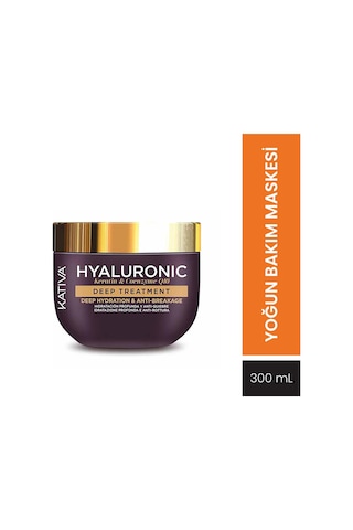 Kativa Hyaluronic Deep Treatment 300 Ml - Derin Nem Sağlayan Kırılma Önleyici Yoğun Bakım Maskesi