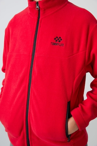 Tommylife Tommy Life Kırmızı Kalın Yumuşak Dokulu Standart Fit Nakışlı Polar Erkek Çocuk Sweatshirt - 11223 Kırmızı