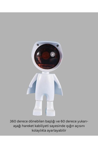 Hubrendy Kargo Astronot Tasarımlı Gün Batımı Efektli Şarjlı Led Lamba 521774