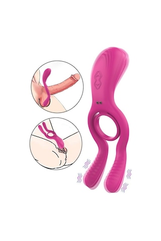 Erofoni Usb Şarjlı Uzaktan Kumandalı Su Geçirmez 12 Adet Süper Teknolojik Titreşimli Penis Halkası Purple