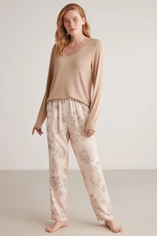 Catherine's Lux Mood Pijama Takımı Bej