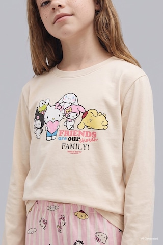 Defacto Hello Kitty And Friends Baskılı Uzun Kollu 2li Pijama Takımı Kız Çocuk I1876a826auer105 Ekru-er105