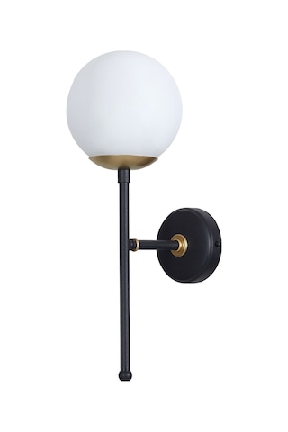 Luzarana Olimpo Sarı-siyah Metal Gövde Beyaz Camlı Tasarım Aplik