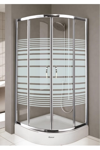 SHOWER YÜKSEK KALİTE LÜX OVAL DUŞAKABİN TEKNESİZ Desaş Shower Krom