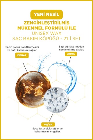 Saç Köpük Şekillendiri Wax 200ml Maximum Hold 2'li Set