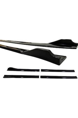 Peugeot 307 2001-2009 Siyah Şeritli Renkli Yan Marşpiyel 2 Adet Piona Black