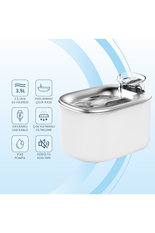 Haustier WF007L Otomatik Kedi Su Sebili